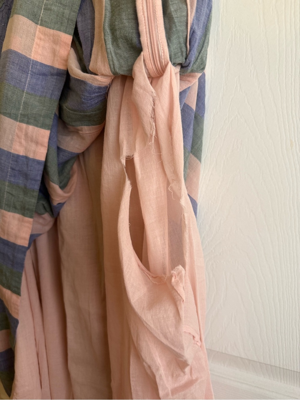 Mirth Savannah Smocked Maxi Skirt Stripe Pink Blue Green Size S - Picture 5 of 7